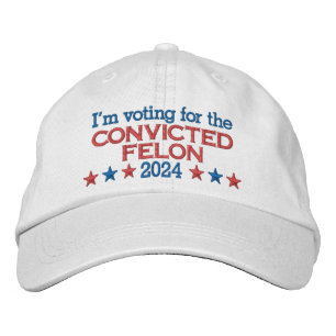 Gorra Bordada Cita de Felon de Donald Trump 2024