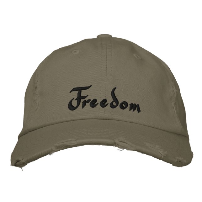 Gorra Bordada Cita de Guay Freedom para verde oliva negro (Anverso)