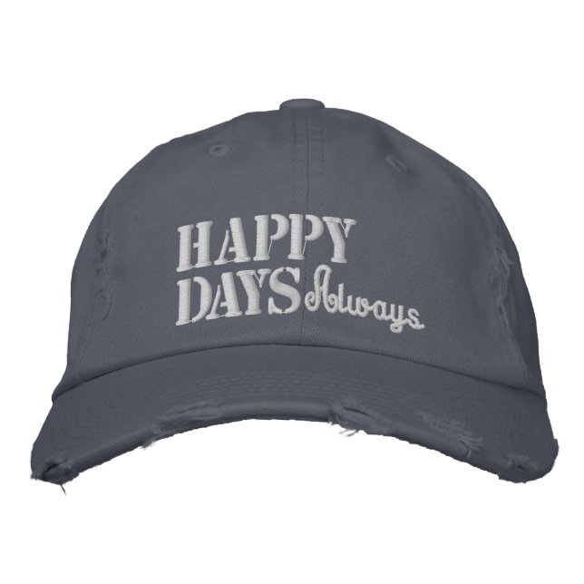 Gorra Bordada Cita positiva de días felices cosecha de cosecha a (Anverso)