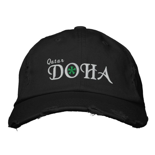 Gorra Bordada Ciudad de Doha - Qatar (Anverso)