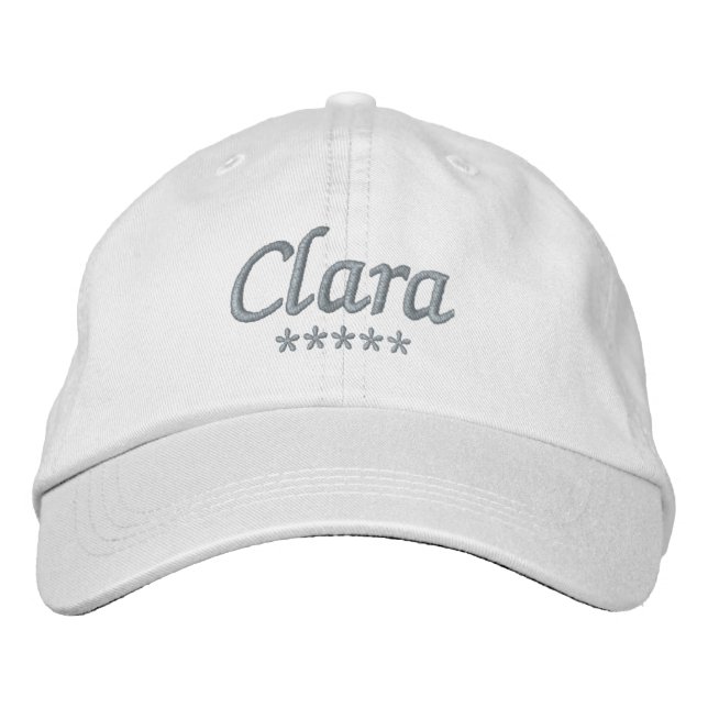 Gorra Bordada Clara Nombre (Anverso)