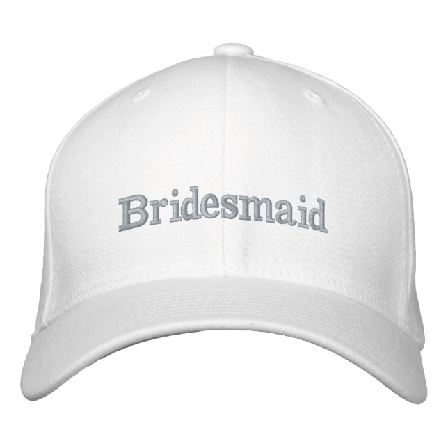 Gorra Bordada Clásica Elegante Y Moderna Bridesmaid. (Anverso)