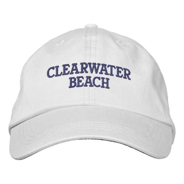 Gorra Bordada Clearwater Beach Florida Bashar Béisbol Embrodado (Anverso)