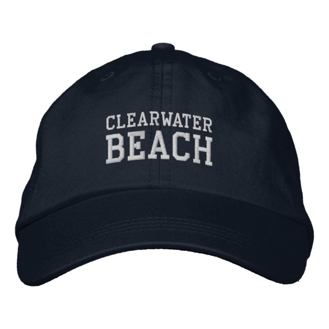 Gorra Bordada Clearwater Beach Florida Embroidered Baseball Hat (Anverso)