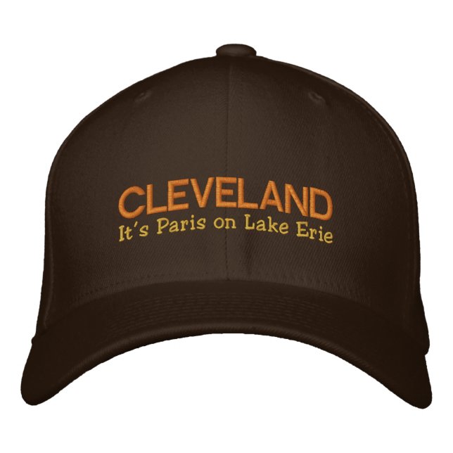 Gorra Bordada Cleveland, OH es París en el lago Erie bordado (Anverso)