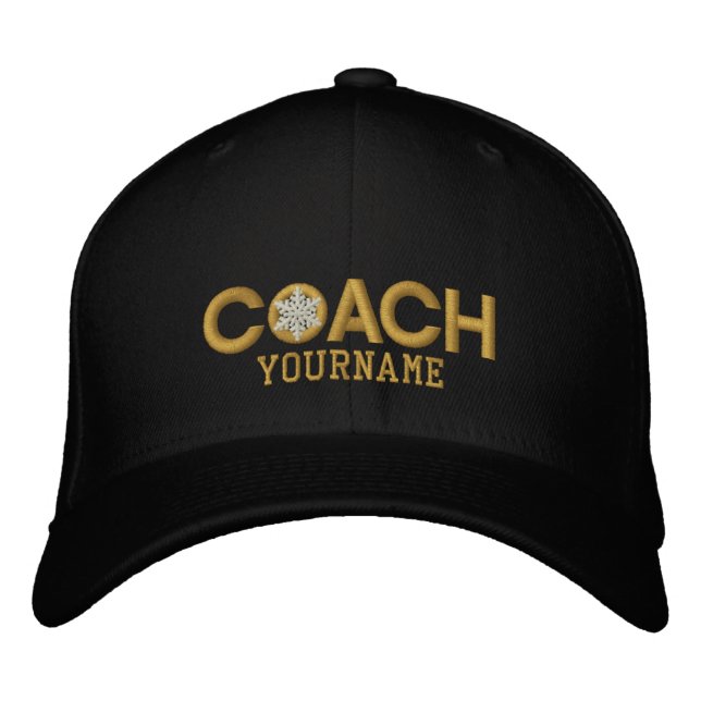 Gorra Bordada Coach Golden Snowflake personalizado (Anverso)