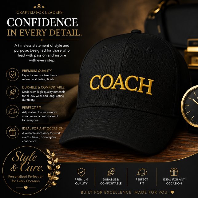 Gorra Bordada COACH personalizable (Customizable COACH Embroidered Baseball Cap)