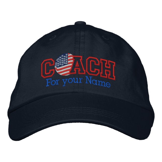 Gorra Bordada Coche americano personalizado con su nombre (Anverso)