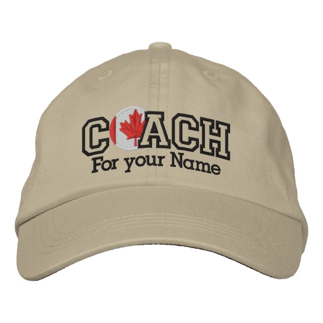 Gorra Bordada Coche canadiense personalizado con su nombre (Anverso)