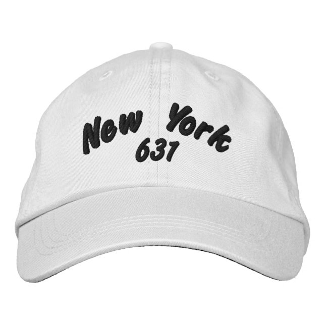 Gorra Bordada Código de área de New York 631. (Anverso)