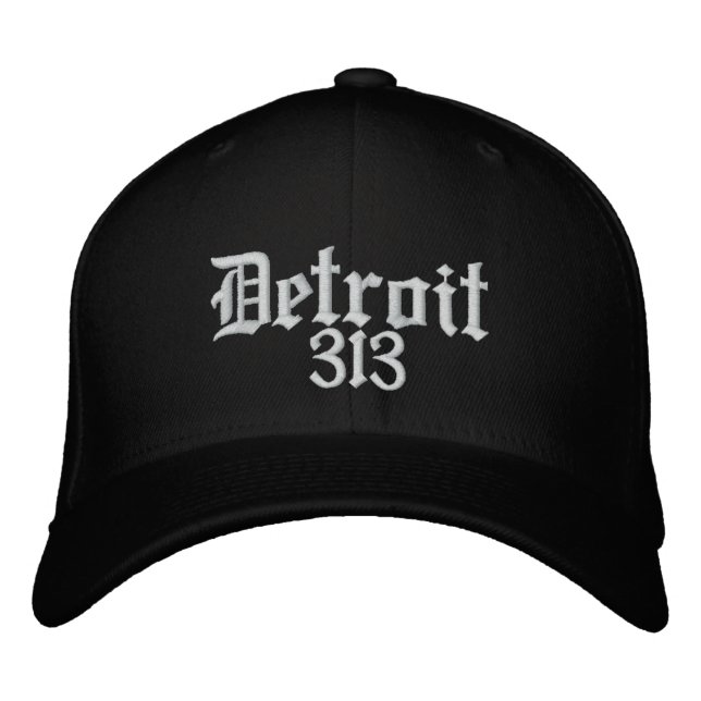 Gorra Bordada Código de área de separación 313 (Anverso)