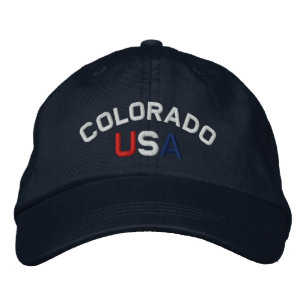 Gorra Bordada Colorado EE.UU. Embrodado Cabo Azul de la Marina