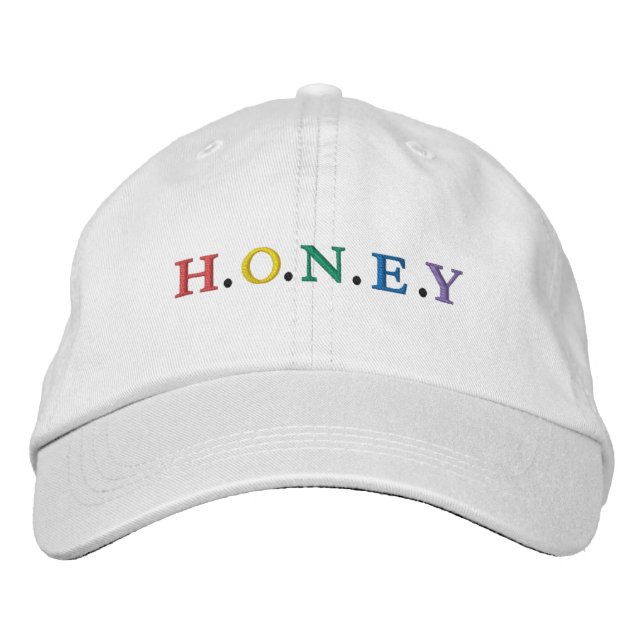 Gorra Bordada Colorful HONEY Embroidered Baseball Cap (Anverso)