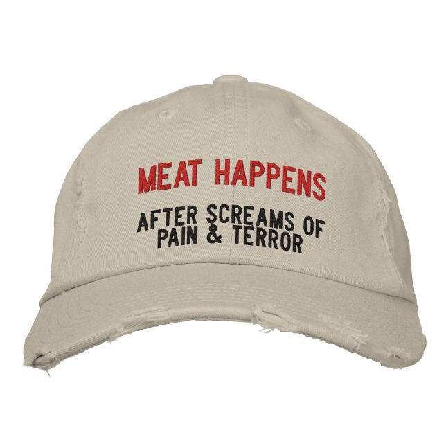 Gorra Bordada Cómo Ocurre La Carne (Anverso)