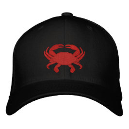 Gorra Bordada con Cangrejo Rojo
