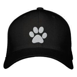 Gorra Bordada con Huella de Perro