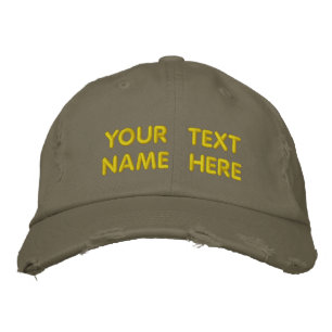 Gorra Bordada con Marca y Ejemplo de Texto Persona
