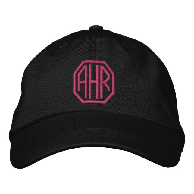 Gorra bordada con monograma moderno (Anverso)