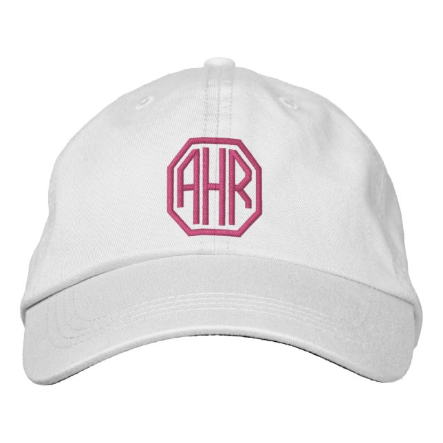 Gorra bordada con monograma moderno (Anverso)