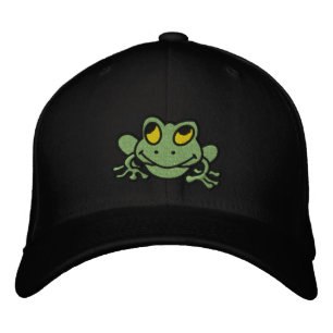 Gorra Bordada con Rana Verde Adorable