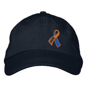 Gorra Bordada Conciencia de la cinta de esperanza azul naranja