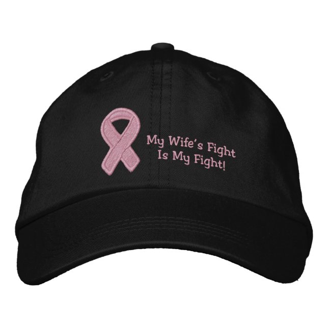 Gorra Bordada Conciencia de lazo rosa (Anverso)