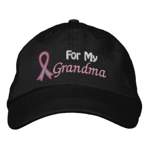 Gorra Bordada Conciencia sobre el cáncer de mama para mi abuela