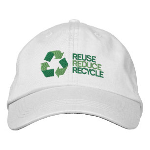 Gorra Bordada Conciencia sobre el entorno de reciclaje