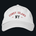 Gorra Bordada CONEY ISLAND NY Preppy Red Black en blanco<br><div class="desc">La ISLA Preppy CONEY NY Rojo y Negro bordado en gorra de algodón blanco. Los colores de bordado son personalizable a otras opciones de color al seleccionar el botón de la herramienta "Editar diseño". También está disponible la opción para seleccionar la elección del color gorra en la página principal del...</div>