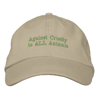 Gorra Bordada Contra la crueldad hacia TODOS los animales