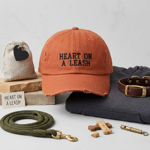 Gorra Bordada Corazón con correa amante de los perros bordado