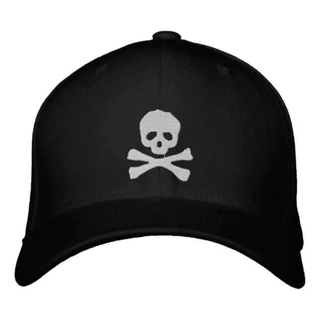 Gorra Bordada Cráneo fundido y pirata cruzado (Anverso)