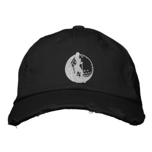 Gorra Bordada Crescent Golf Ball Golfer Strike Silhouette