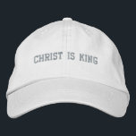 Gorra Bordada Cristo es Rey con cruz<br><div class="desc">Cristo bordado es Rey en frente.</div>