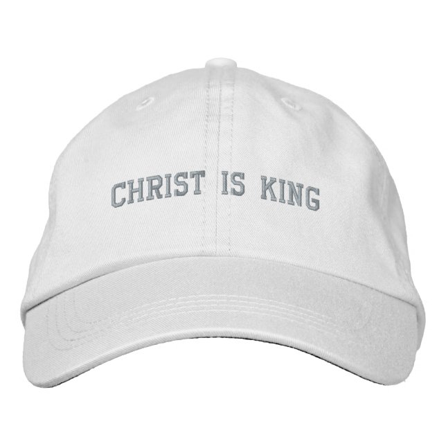 Gorra Bordada Cristo es Rey con cruz (Anverso)