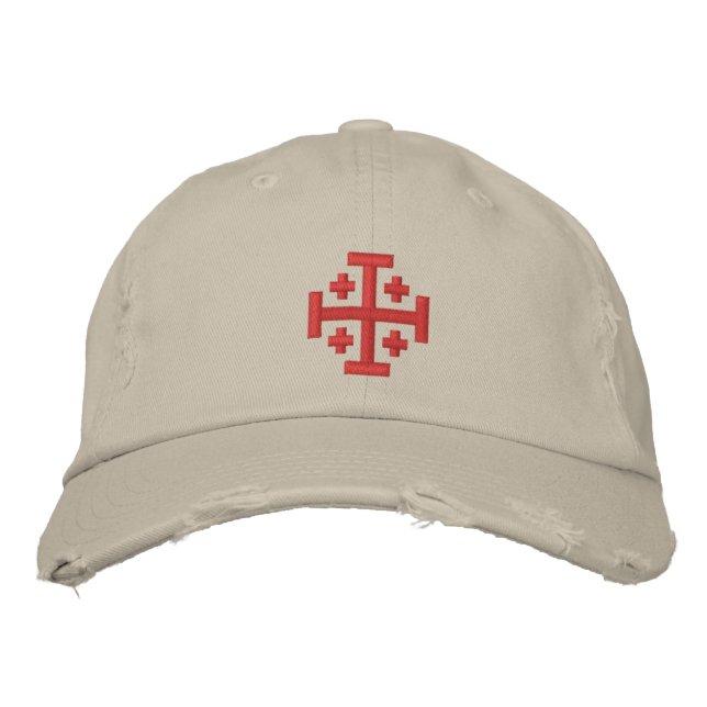 Gorra Bordada Cruz Cruzada - Cabo de béisbol con problemas de Pe (Anverso)