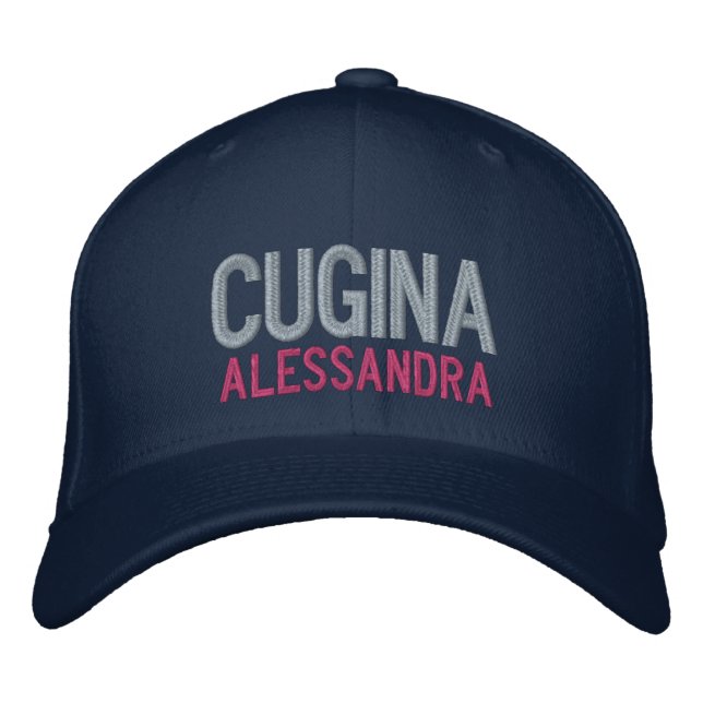 Gorra Bordada Cugina (prima/mujer) bordada personalizada (Anverso)
