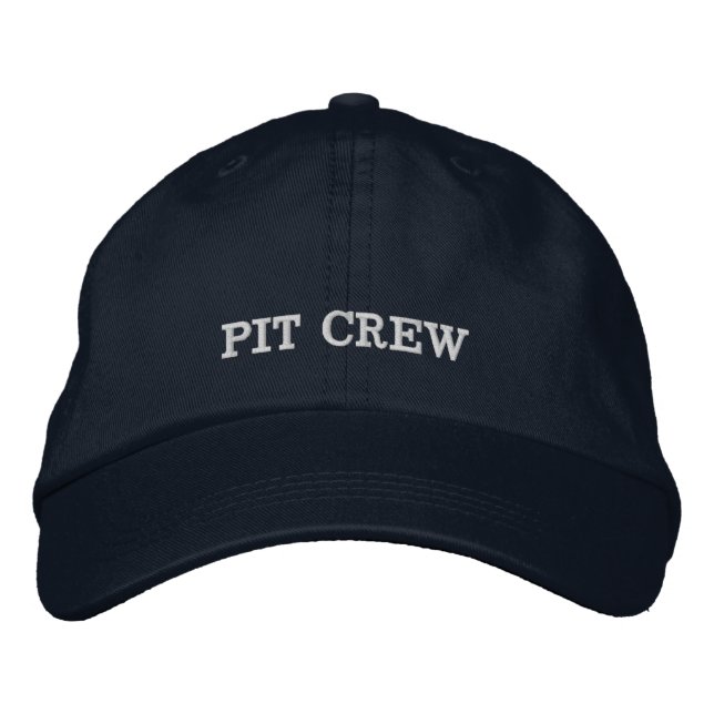 Gorra Bordada Cumpleaños de coche de carreras Equipo de pits  (Anverso)