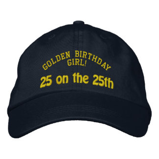 Gorra Bordada Cumpleaños dorado personalizado