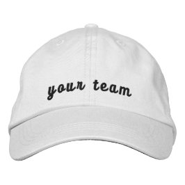 Gorra Bordada Custom Team Name Minimalist Script 