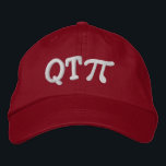Gorra Bordada Cutie Pie as in Q T Pi<br><div class="desc">A whimsical Pi embroidery design. This custom embroidered baseball cap is making for a great humorous gift for the mathematician, the geek, the inquisitive mind. Great for a student, a teacher, an engineer or anyone that has this thing with numbers. Embroidery designs are available in a selection of popular color...</div>