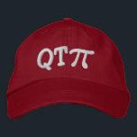 Gorra Bordada Cutie Pie as in Q T Pi<br><div class="desc">A whimsical Pi embroidery design. This custom embroidered baseball cap is making for a great humorous gift for the mathematician, the geek, the inquisitive mind. Great for a student, a teacher, an engineer or anyone that has this thing with numbers. Embroidery designs are available in a selection of popular color...</div>