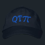 Gorra Bordada Cutie Pie as in Q T Pi<br><div class="desc">A whimsical Pi embroidery design. This custom embroidered baseball cap is making for a great humorous gift for the mathematician, the geek, the inquisitive mind. Great for a student, a teacher, an engineer or anyone that has this thing with numbers. Embroidery designs are available in a selection of popular color...</div>