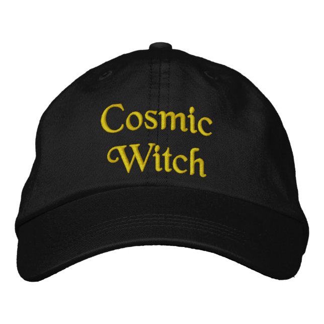 Gorra Bordada Cuto Cosmic Witchcraft Naranja Negro (Anverso)