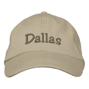 Gorra Bordada Dallas Nombre Embroied Béisbol Cap Khaki