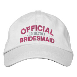 Gorra Bordada Dama de honor oficial divertido dicho fecha rosa b