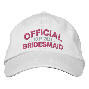 Gorra Bordada Dama de honor oficial divertido dicho fecha rosa b