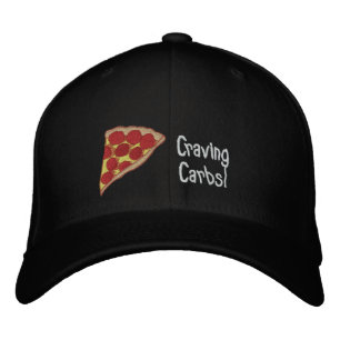 Gorra Bordada de Pizza- Puedes Editar el Texto