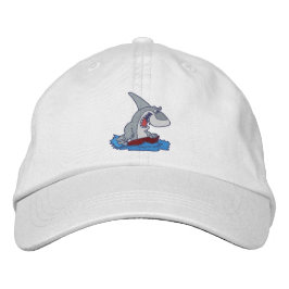 Gorra Bordada de Tiburón Cómico