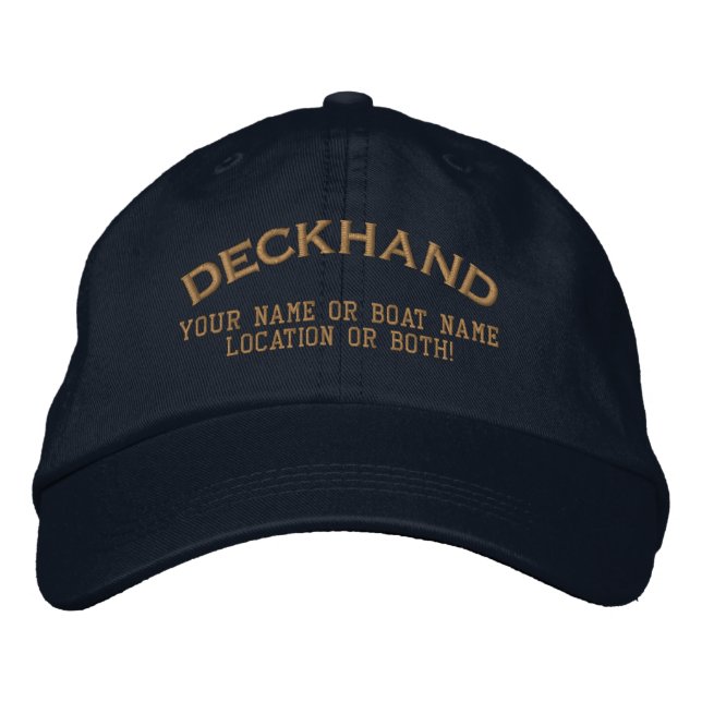 Gorra Bordada Deckhand Custom Your Name Boat Local (Anverso)